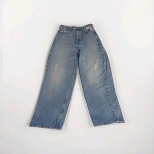 Free People We The Free Frank Dad Jeans Sunday Blue Barrel leg slouchy Womens 27